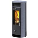 Accente International Slimline 5,5 kW Granitstein Kamin in Grau