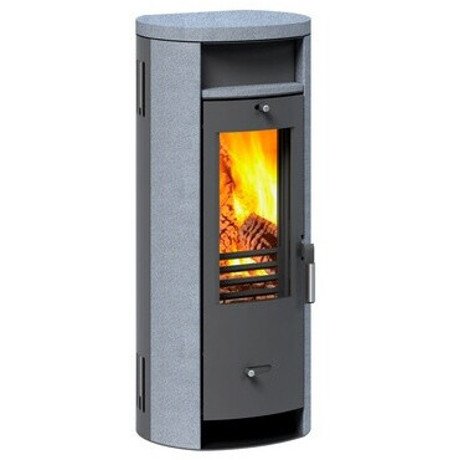 Accente International Slimline 5,5 kW Granitstein Kamin in Grau – Bild 5