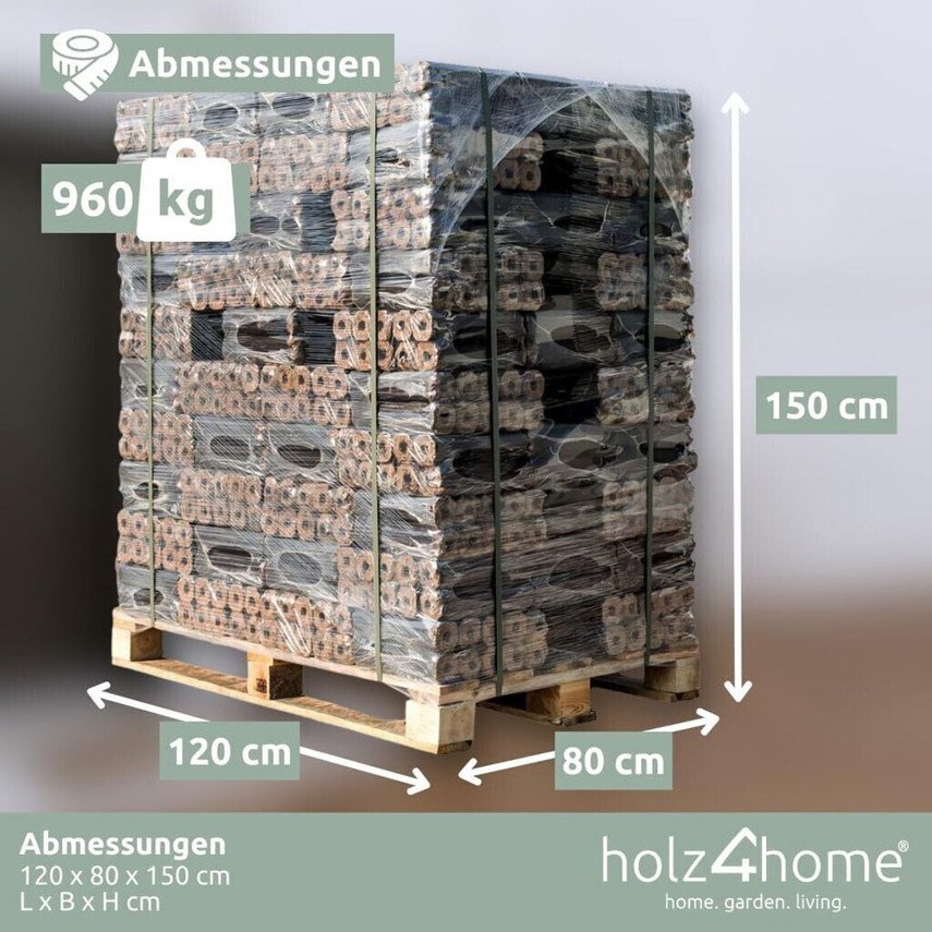 Eichenbriketts Palette 960 kg von holz4home (H4H169) - Hochwertige Brennstoffe – Bild 3