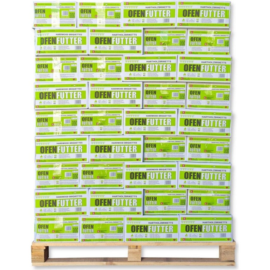 Kienbacher Buche & Eiche Holzbriketts - Nestro mit Zugloch - 96 x 10 kg Palette – Bild 2