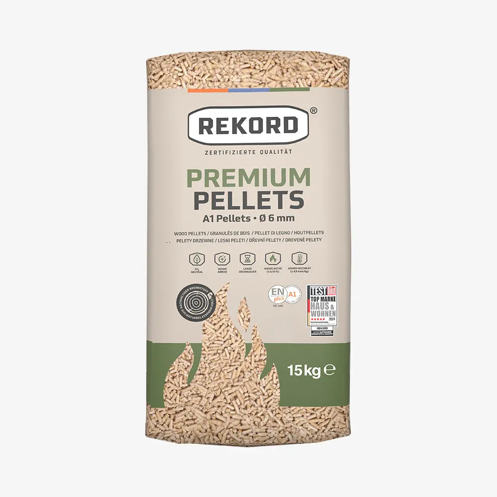 Premium REKORD Pellets A1, Sackware auf Palette (66 x 15 kg) – Bild 3